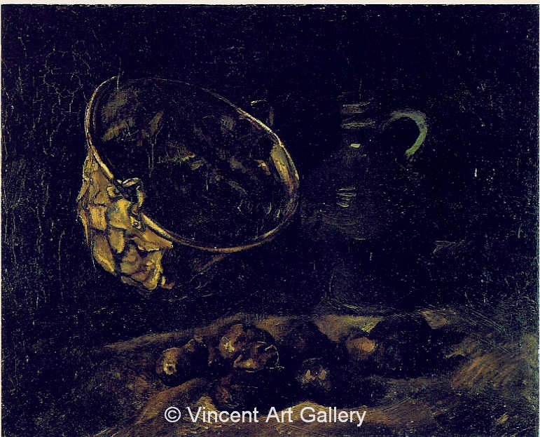 JH 925 - Still Life with Copper Kettle, Jar and Potatoes
